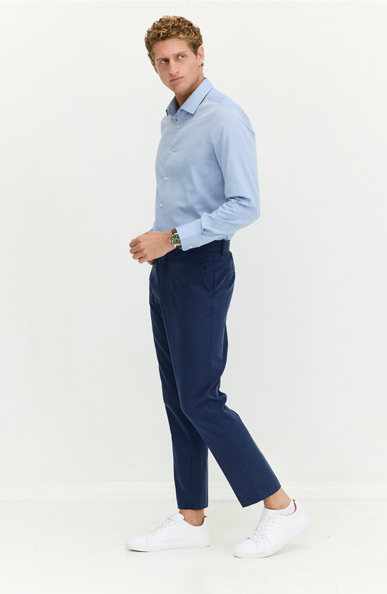 Pantalon Hombre Recto Tiro Alto Pretina Basica Pasada