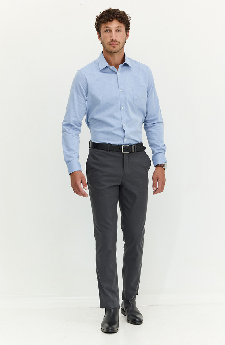 Pantalon Hombre Recto Tiro Alto Pretina Basica Pasada